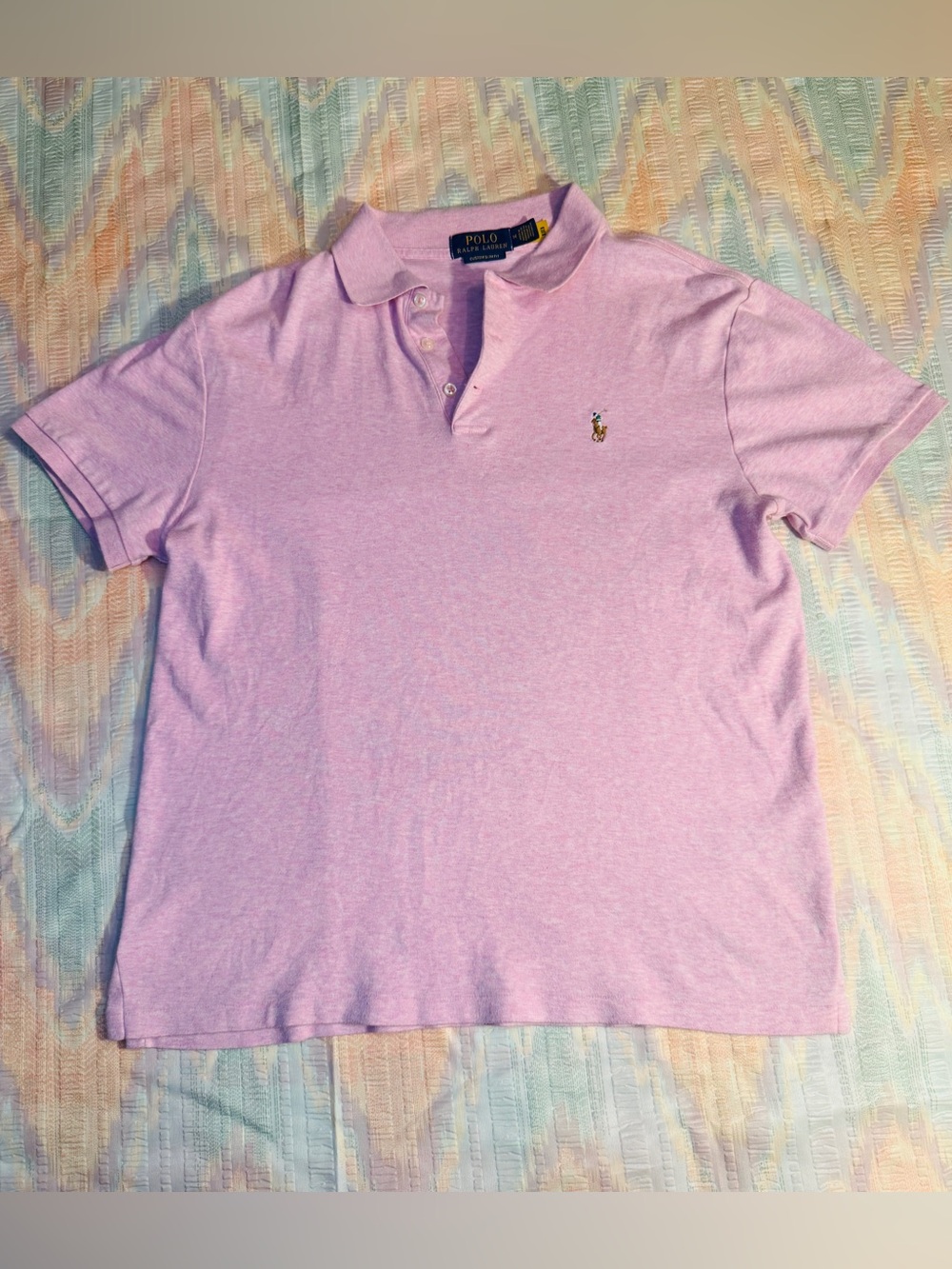 Polo Ralph Lauren Polo Shirt Mens M Pink 100% Cotton